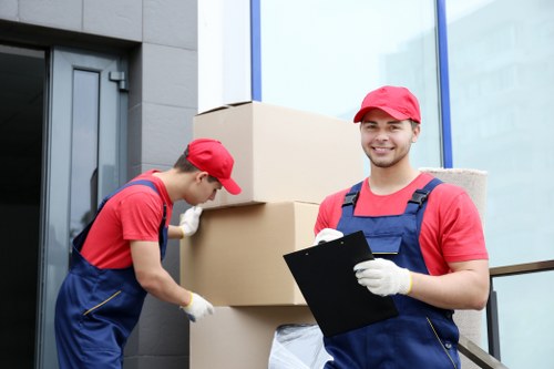 Careful loading of furniture and boxes for a house move in East Barnet