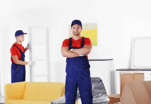 Local removals team handling a flat move in East Barnet