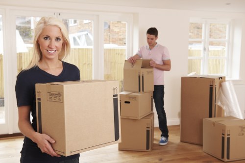 Unpacking boxes in a new East Barnet property