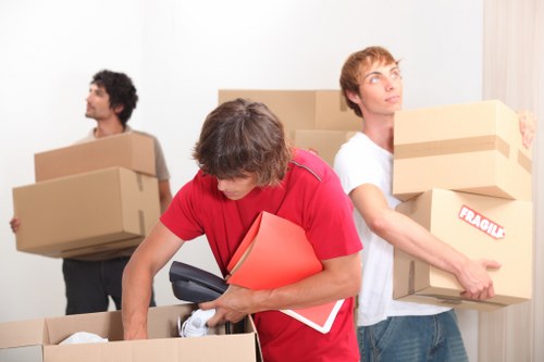 Careful loading of furniture and boxes for an East Barnet relocation