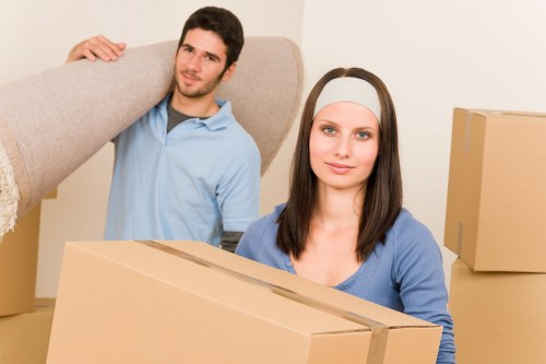 Removalists planning a local move in East Barnet residential street